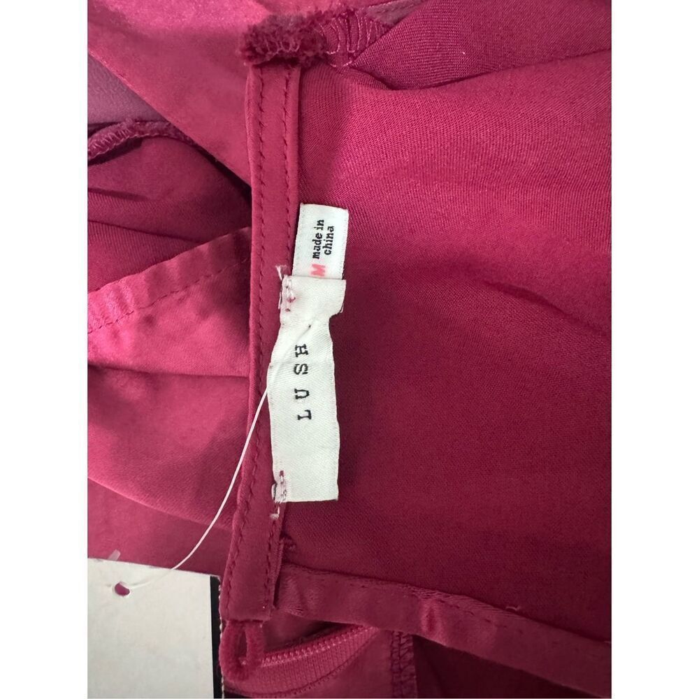 Lush sleeveless‎ pleated midi dress fuschia rose size medium - Picture 9 of 9